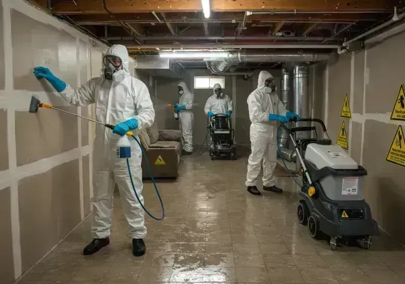 Basement Moisture Removal and Structural Drying process in Bound Brook, NJ